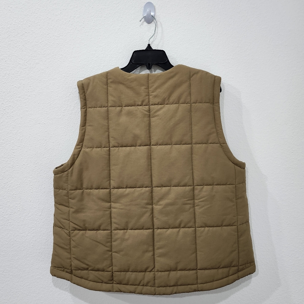 Nike Jordan Women's Quilted Vest Brown Kelp FB5192-395 Loose Fit Size Medium NWT - Picture 3 of 9